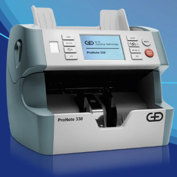 Giesecke+Devrient ProNote 330 Tek Katlı, Çift Cıslı Banknot Sayma Makinesi 22 Ülke Parası, Alman Malı ürün görseli 1