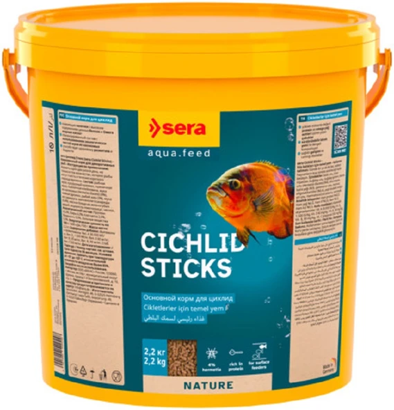 Sera Cichlid Sticks 500 gr (Açık) Balık Yemi Kilitli Poşette Gönderilir  Skt : 10/2027 ürün görseli 1