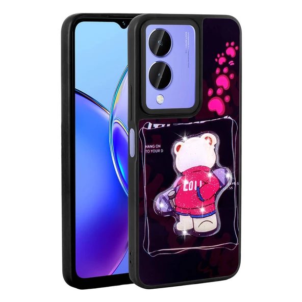 ViVo Y17s Kılıf Parlayan Kabartmalı İkonik Figürlü Amas Silikon Kapak ürün görseli 1