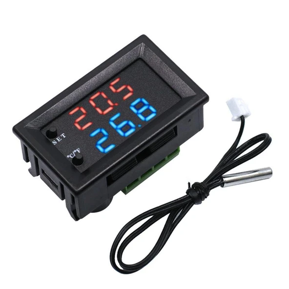 W1209WK 12V Dijital Termostat Röle - Sıcaklık Kontrol Kartı ürün görseli 1