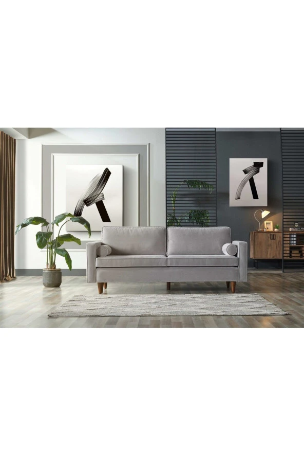 Vipa Home Cord Rio Üçlü İskandinav Tasarım Koltuk Modern Lux Kumaş Yataklı Yüksek Konfor ürün görseli 1