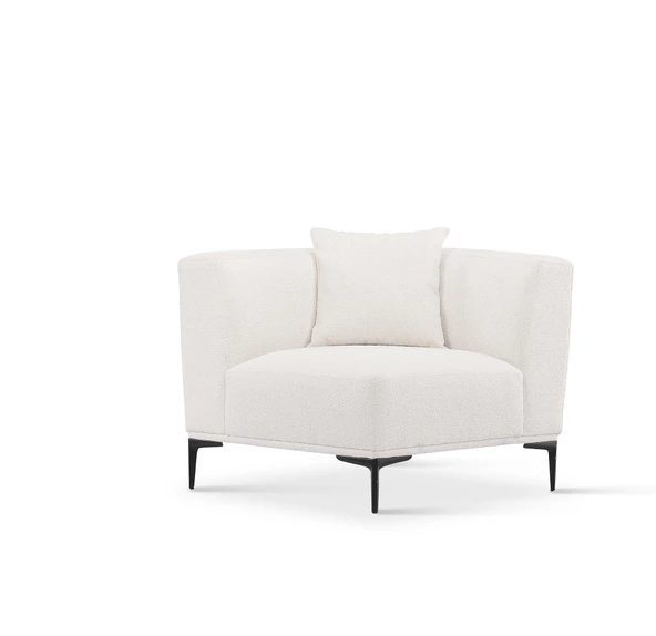 Vipa Home New York Beyaz Modüler Metal Ayak Köşe Köşesi ürün görseli 1
