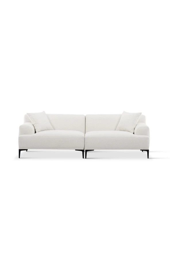 Vipa Home New York Beyaz Modüler Metal Ayak Üçlü Koltuk ürün görseli 1