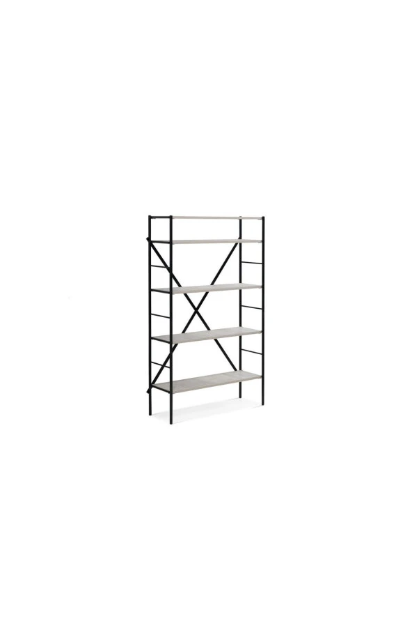 Vipa Home Hugo Alaçatı 4 Raflı Metal / Ahşap Suntalam Kitaplık ürün görseli 1