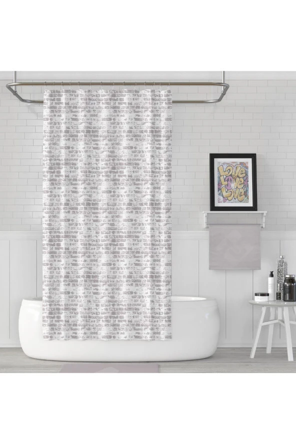 Prado The Wall Banyo Perdesi, Duş Perdesi 180X200Cm Bpthewall-180X200 ürün görseli 1