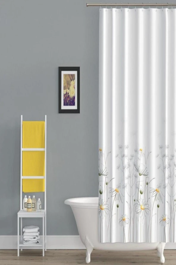 Çift Kanatlı 2x120x200 cm Banyo Perdesi ürün görseli 1