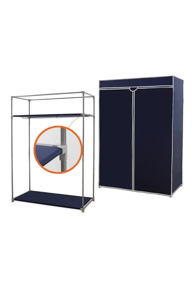 Prado Basic Çelik Profilli Portatif Bez Dolap LACİVERT - Resim 2