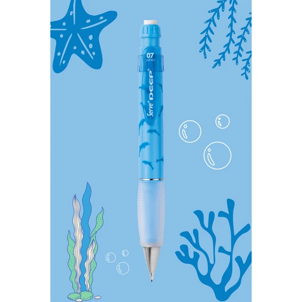 Serve Deep Versatil Kalem 0.7 mm Doğa Temalı - Gök Mavi (YUNUS) ürün görseli 1