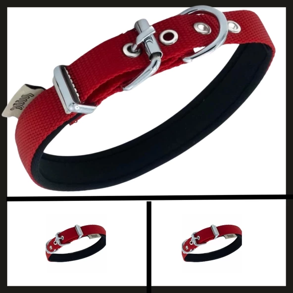 Uyguna-Yakala Kırmızı 2.0*30-35 Cm Dokuma Boyun Tasması-SMA.327 ürün görseli 1