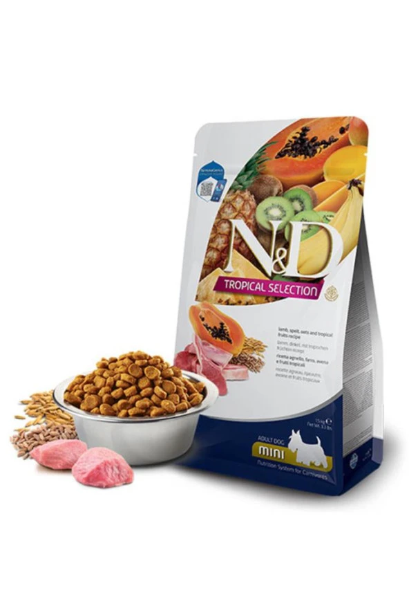 N&D N&D Tropical Selection Kuzu Etli ve Tropikal Meyveli Mini Irk Yetişkin Köpek Maması 5 Kg ürün görseli 1