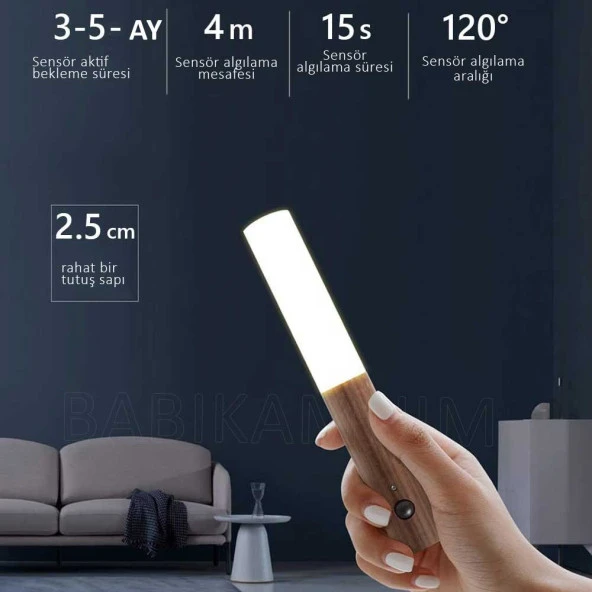 Sensörlü Harekete Duyarlı Led Duvar Apliği - Resim 3