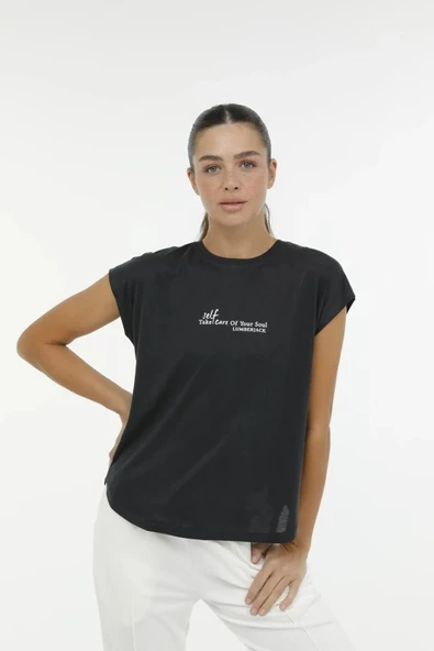 Lumberjack WL BLAIR 4FX Siyah Kadın Kısa Kol T-Shirt 11CT1092 ürün görseli 1