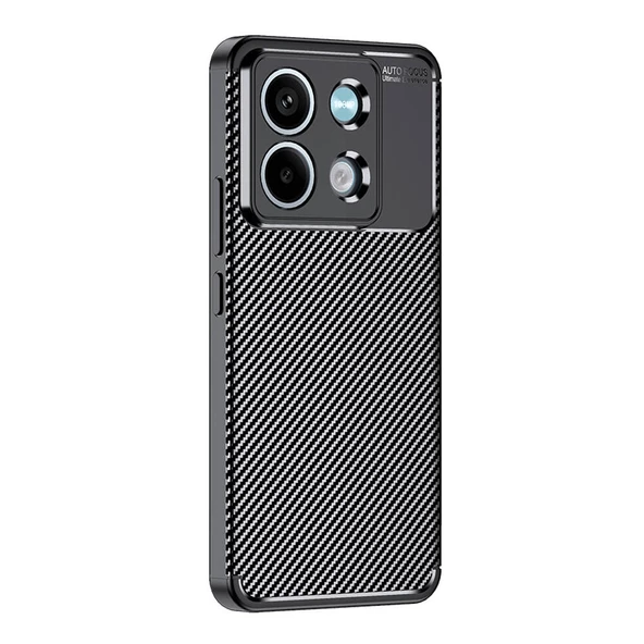 Gpack Xiaomi Redmi Note 13 Kılıf Negro Karbon Kamera Korumalı Silikon ürün görseli 1