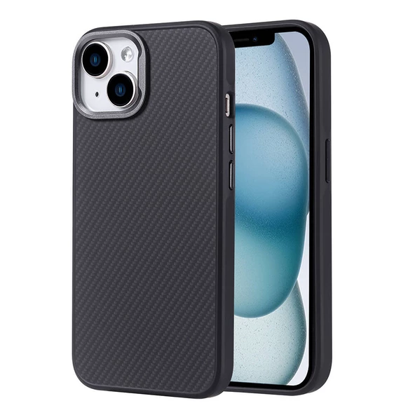 Gpack Apple iPhone 13 Kılıf Karbon Fiber Dizayn Magsafeli Troy Kapak ürün görseli 1