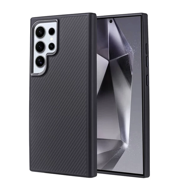 Gpack Samsung Galaxy S24 Ultra Kılıf Karbon Fiber Dizayn Magsafeli Troy Kapak ürün görseli 1