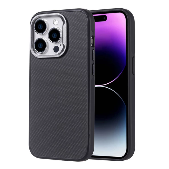 Gpack Apple iPhone 15 Pro Kılıf Karbon Fiber Dizayn Magsafeli Troy Kapak ürün görseli 1