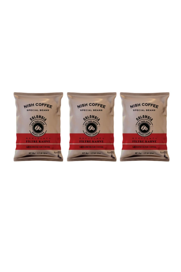 Nish Filtre Kahve Colombia 3x80 Gr. ürün görseli 1