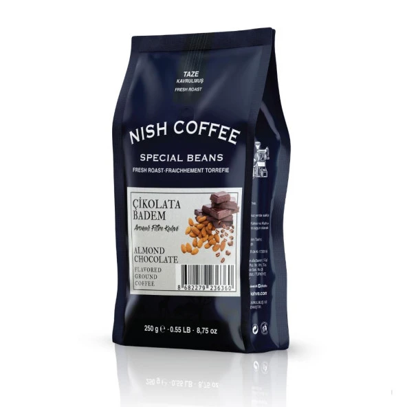 Nish Çikolata Badem Aromalı Filtre Kahve 250 gr ürün görseli 1