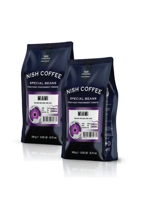 Nish Espresso Miami Kahve 2 x 250 gr ürün görseli 1
