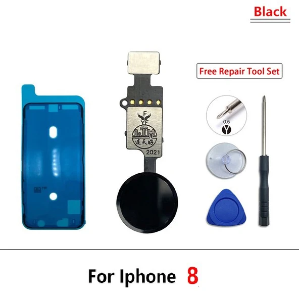 Tkgz İPhone 8 home tuşu Toz Batnı Tamir seti Tıkım SİYAH ürün görseli 1