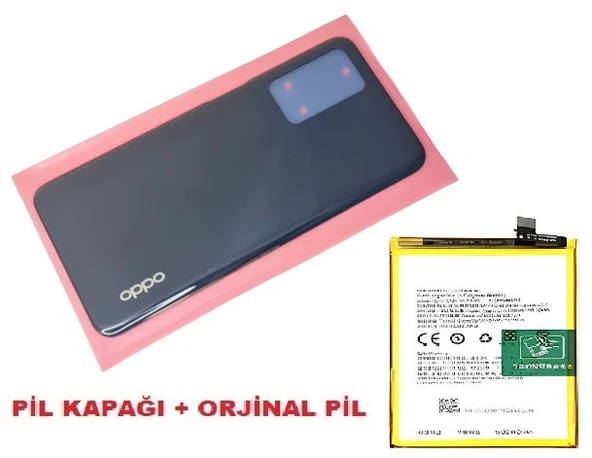 Tkgz Oppo A16 Arka Pil Batarya Kapağı + PİL (CAM) SİYAH ürün görseli 1