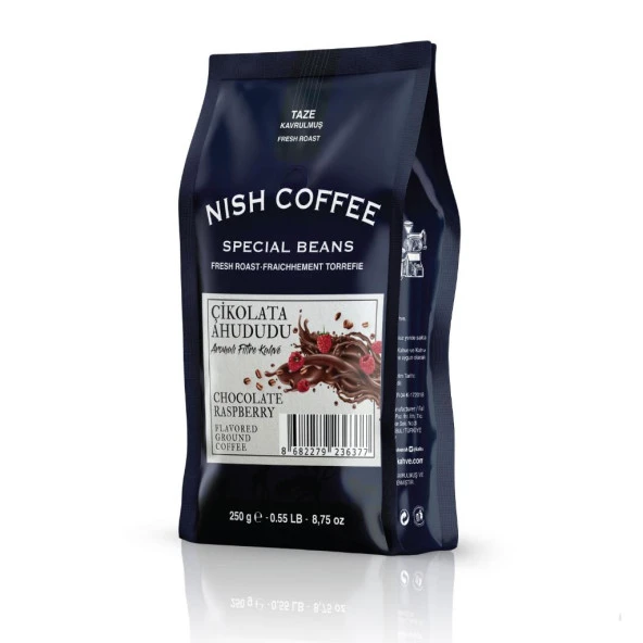 Nish Çikolata Ahududu Aromalı Filtre Kahve 250 gr ürün görseli 1