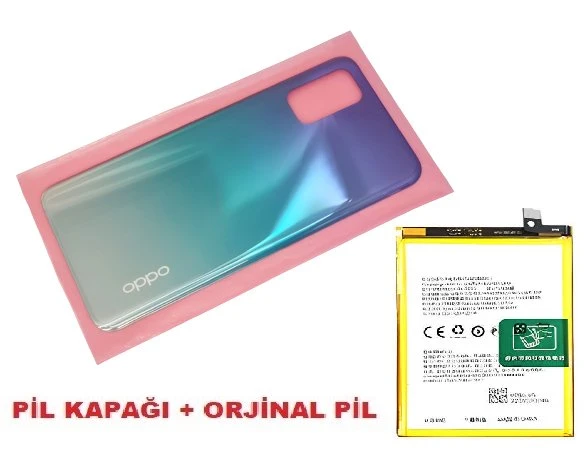 Tkgz Oppo A72 Arka Pil Batarya Kapağı + PİL (CAM) MAVİ ürün görseli 1