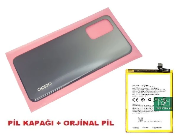 Tkgz Oppo A54 Arka Pil Batarya Kapağı + PİL (CAM) SİYAH ürün görseli 1