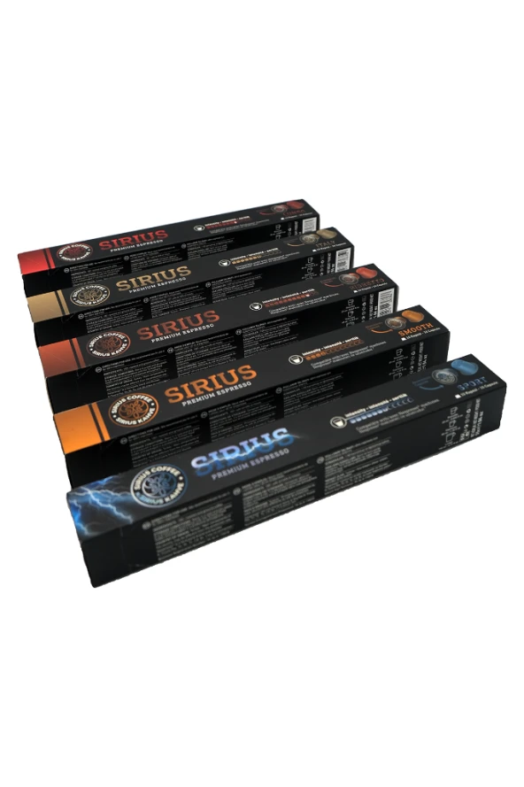 Sirius Special Kapsül 5'li Set (Lungo, Italy, Ristretto, Smooth, Sport) ürün görseli 1