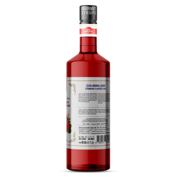 Nish Çilek Aromalı Şurup 3 x 700 ml - P - Resim 4