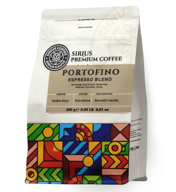 Sirius Premium Espresso Blend Portofino 250 Gr ürün görseli 1