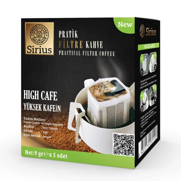 Sirius Premium Kolombiya - Guatemala - Kenya - Yüksek Kafein 4lü ürün görseli 1