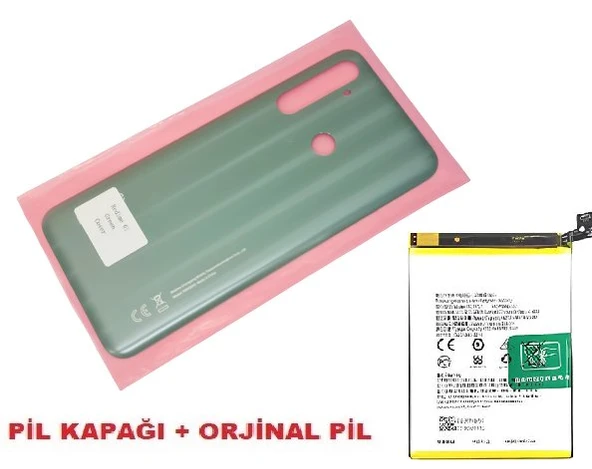 Tkgz Oppo Realme 6İ Arka Pil Batarya Kapağı + PİL (CAM) YEŞİL ürün görseli 1