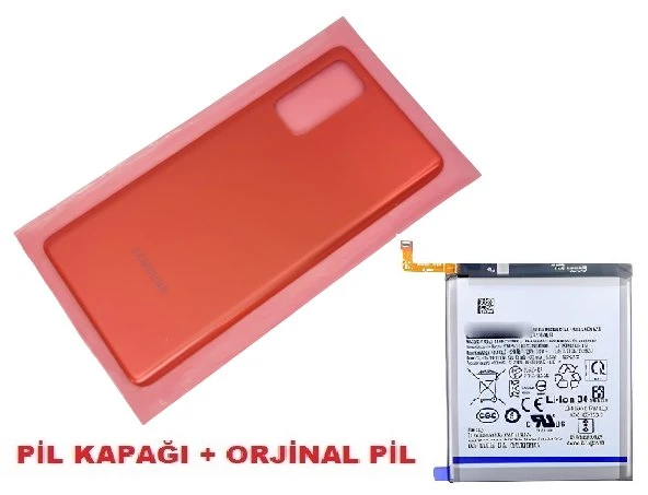 Tkgz Samsung Galaxy S20 FE Arka Pil Batarya Kapağı + PİL (CAM) KIRMIZ ürün görseli 1