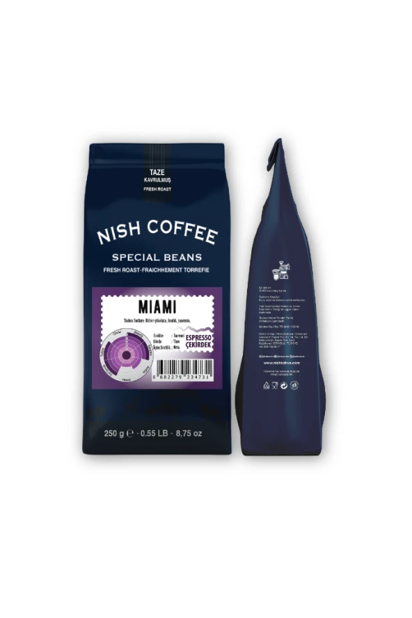 Nish Espresso Miami Kahve 250 gr - Resim 5