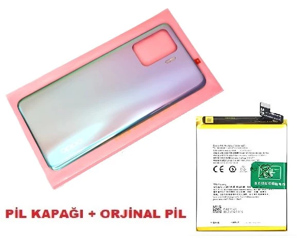 Tkgz Oppo Reno 5 Lite Arka Kapak Batarya Pil Kapağı + PİL Mavi ürün görseli 1