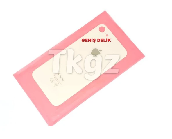 Tkgz İPhone 8 Arka Pil Batarya Kapağı (CAM) GOLD ürün görseli 1