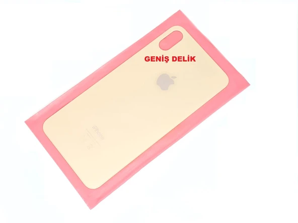 Tkgz İPhone XS MAX Arka Pil Batarya Kapağı (CAM) GOLD ürün görseli 1