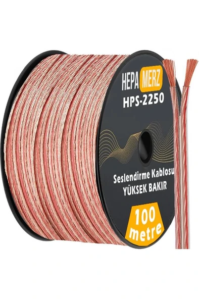 Hepa Merz HPS-2250 Bakır Ses Hoparlör Kablosu 2x2.5 mm 100 Mt. ürün görseli 1