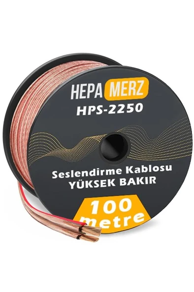 PTTAVM: Hepa Merz HPS-2250 Bakır Ses Hoparlör Kablosu 2x2.5 mm 100 Mt.