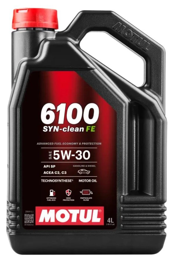 MOTUL 6100 SYN-CLEAN FE 5W30 - 4 LİTRE DPF PARTİKÜLLÜ ACEA C2-C3 ürün görseli 1