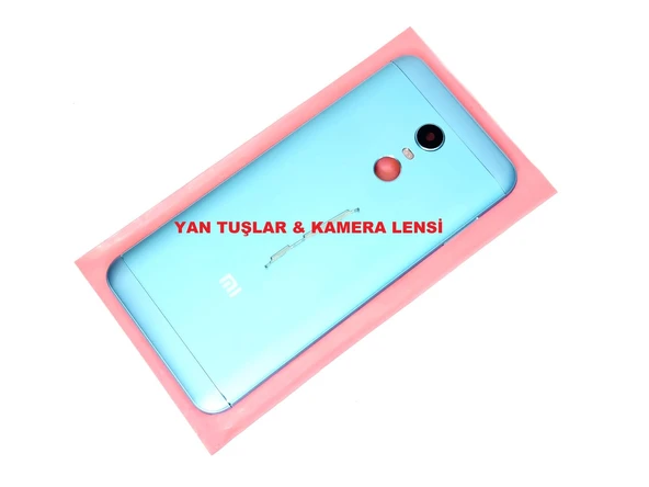 Tkgz Xiaomi Redmi 5 Plus Kasa Arka Pil Batarya Kapağı (YAN TUŞLAR) MAVİ ürün görseli 1
