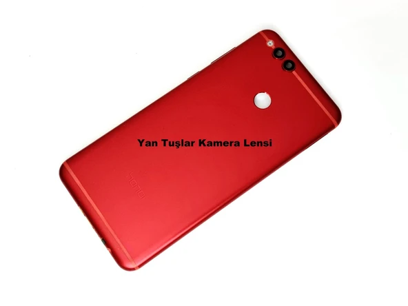 Tkgz - Honor 7X Kasa Arka Pil Batarya Kapağı KIRMIZI ürün görseli 1