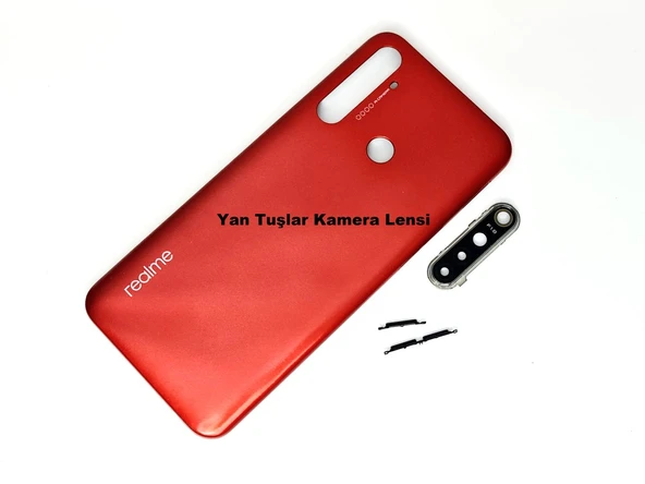 Tkgz Oppo Realme 5İ Kasa Arka Pil Batarya Kapağı KIRMIZI ürün görseli 1