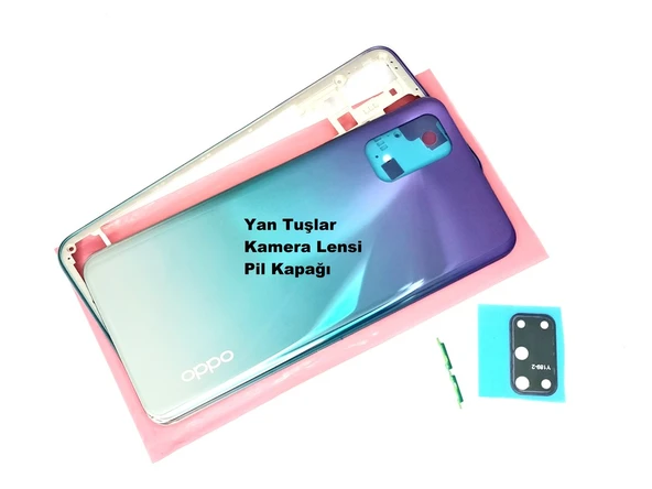 Tkgz Oppo A72 kasa Arka Pil Batarya Kapağı MAVİ ürün görseli 1