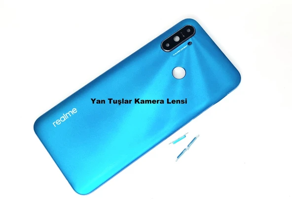 Tkgz Oppo Realme C3 Kasa Arka PİL Batarya Kapağı MAVİ ürün görseli 1