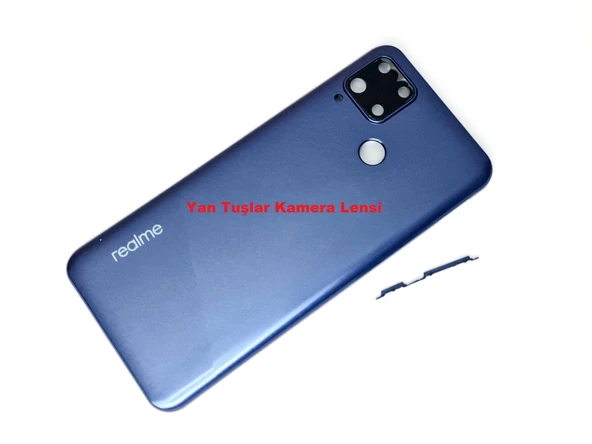 Tkgz Oppo Realme C15 kasa Arka Pil Batarya Kapağı MAVİ ürün görseli 1
