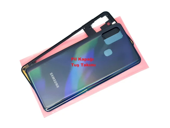 Tkgz Samsung Galaxy A21S KASA Arka Pil Batarya Kapağı SİYAH ürün görseli 1