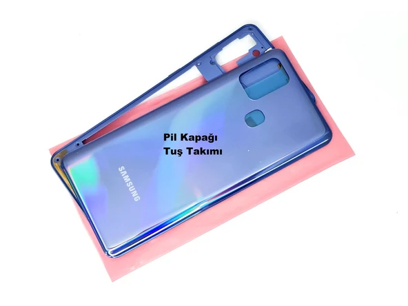 Tkgz Samsung Galaxy A21S KASA Arka Pil Batarya Kapağı MAVİ ürün görseli 1