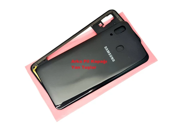 Tkgz Samsung Galaxy A20 A 205 Kasa Arka Pil Batarya Kapağı SİYAH ürün görseli 1